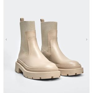 Track sole contrast ankle boots. Mango. 7 1/2